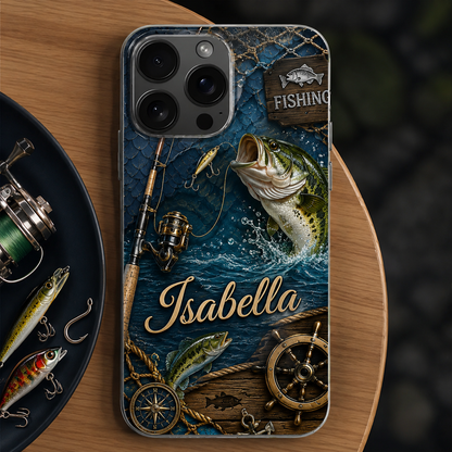Fishing Passion - Personalized Clear Phone Case, Gift For Fishing Lovers