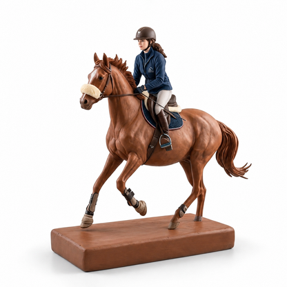 Personalized Cowboy & Cowgirl Horse Riding Figurine