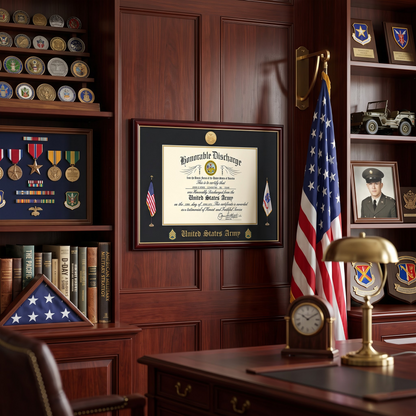 Custom Poster And Canvas Honorable Discharge Plaque. Military Award Available To All Military Branches Veteran Gift