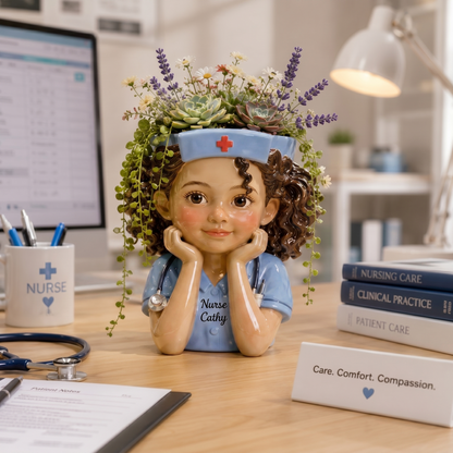Custom Any Photo - Personalized Nurse Acrylic Pot