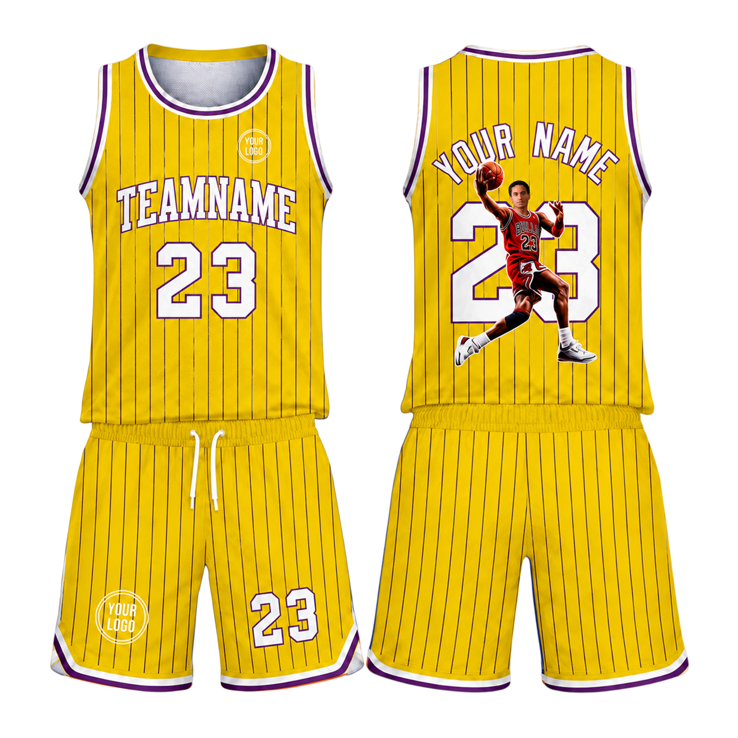 Custom Basketball Jersey & Shorts Set, Personalized Team Name Number Logo Uniform, Basketball Set Custom