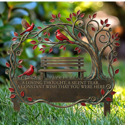 Memorial Stake Cardinal Remembrance Gift - Personalized Garden Stake