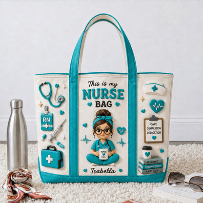 Personalized Nurse Bag Canvas Tote – Custom Photo Nurse Gift Bag For Nurse