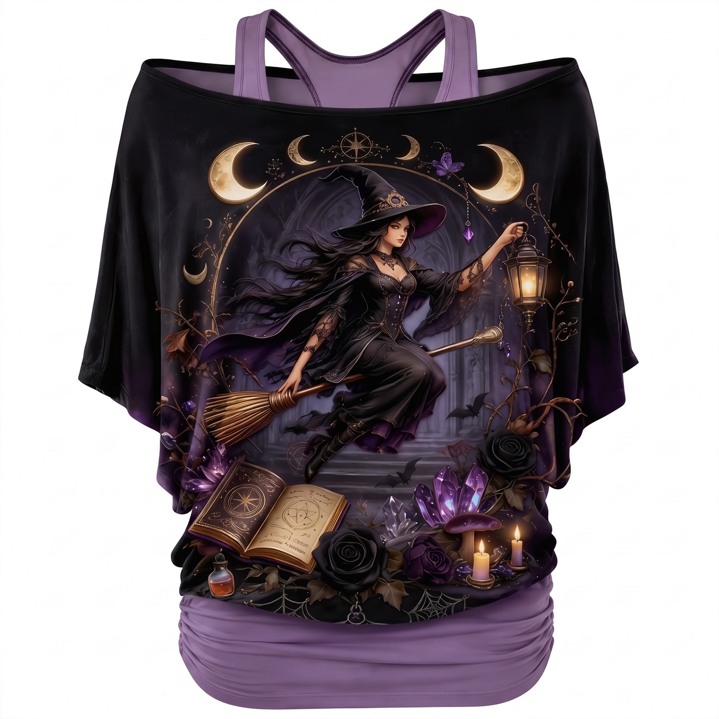 Magic Witch - Personalized Witch Off-Shoulder Top Set