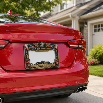 USA 250th Anniversary Personalized Patriot License Plate Frame
