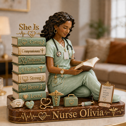 Personalized Nurse Acrylic Plaque – Custom Name Nurse Appreciation Gift, Inspirational Nursing Desk Decor