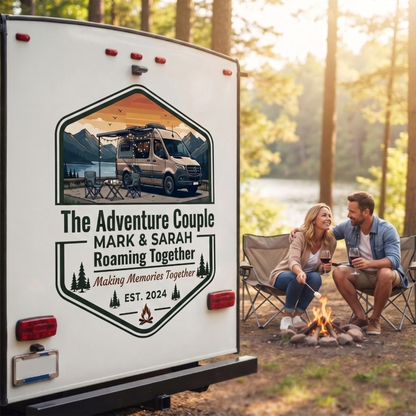 Couple Adventures - Personalized RV Decal