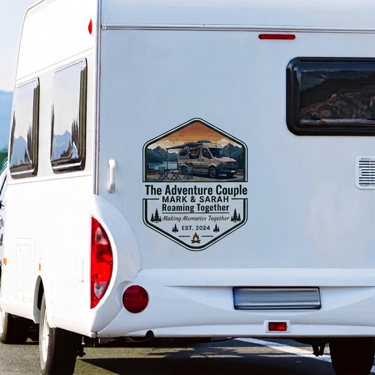 Couple Adventures - Personalized RV Decal