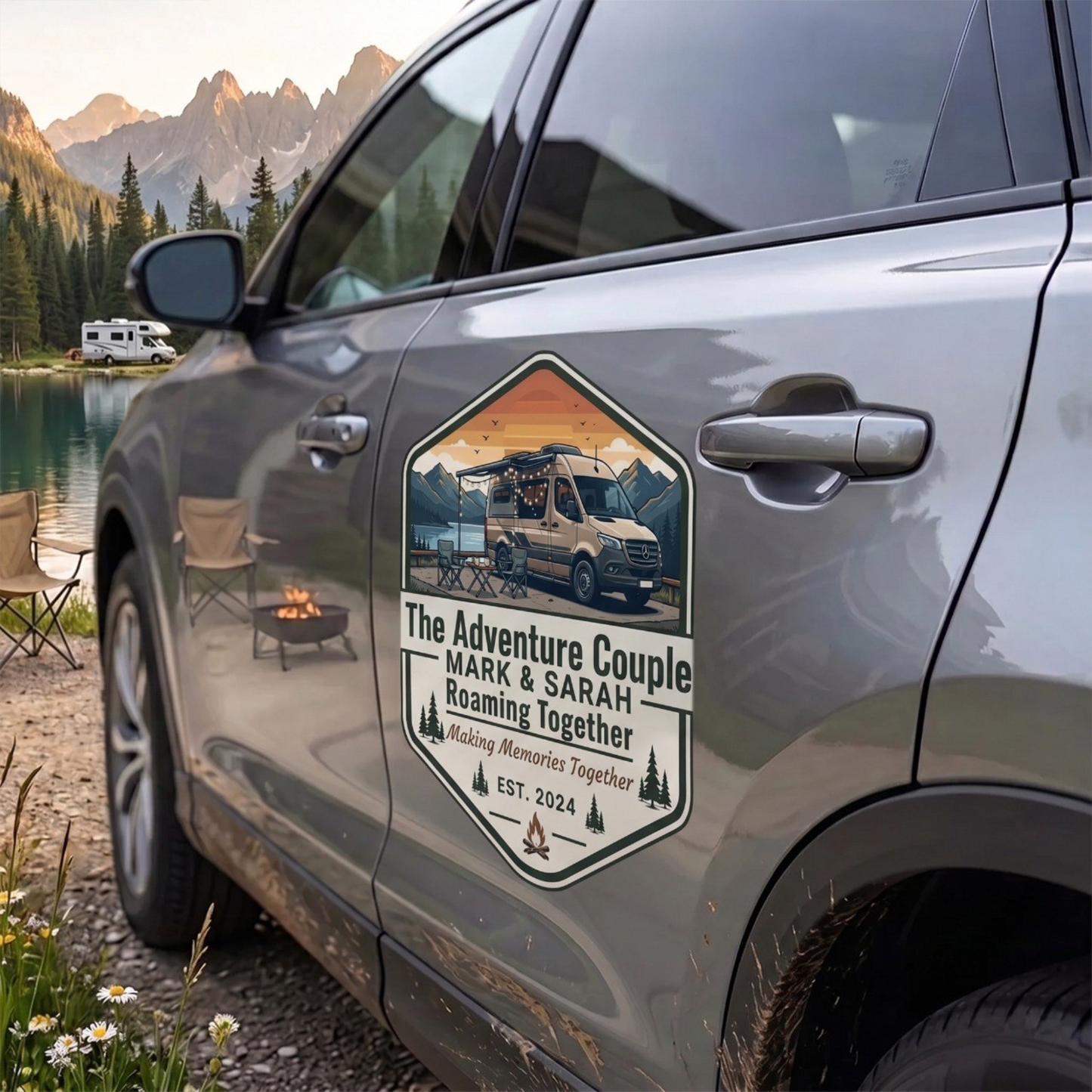 Couple Adventures - Personalized RV Decal