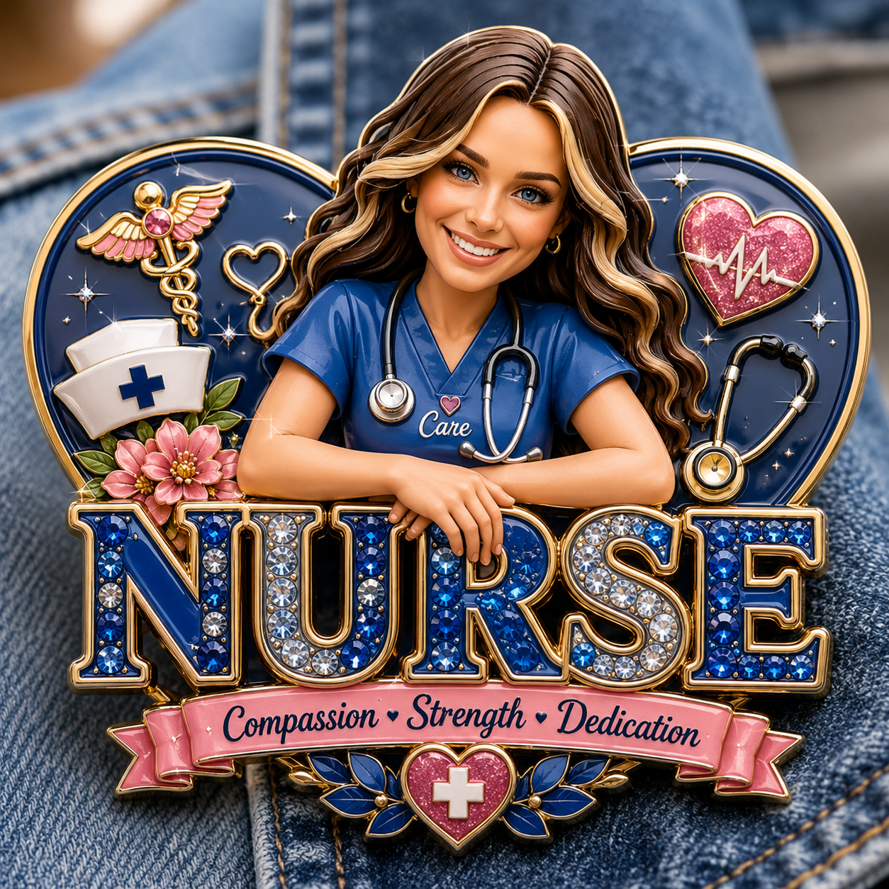 Custom Any Photo - Personalized Nurse Pin