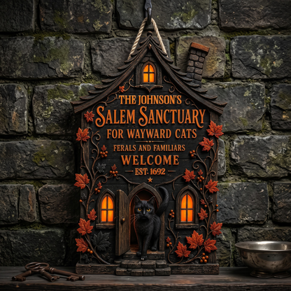 Ferals And Familiars - Personalized Wood Sign