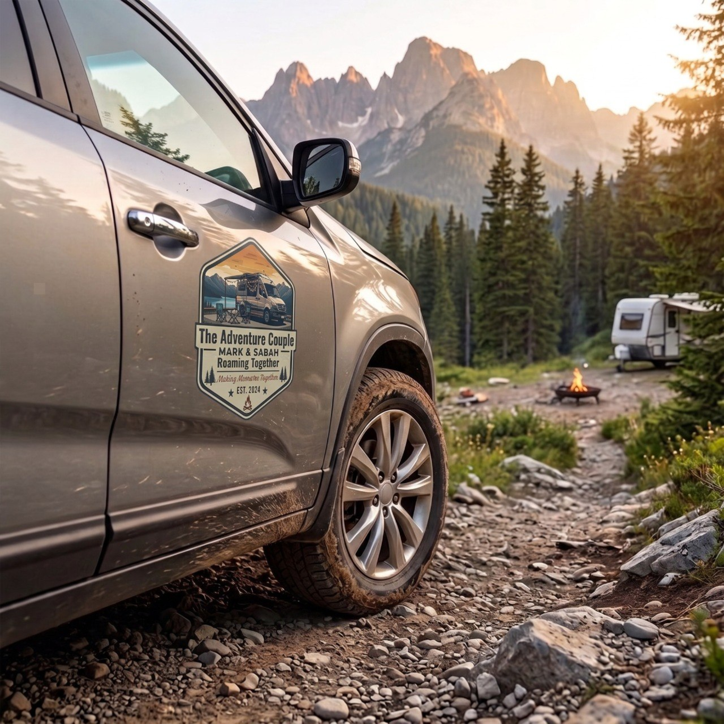 Couple Adventures - Personalized RV Decal