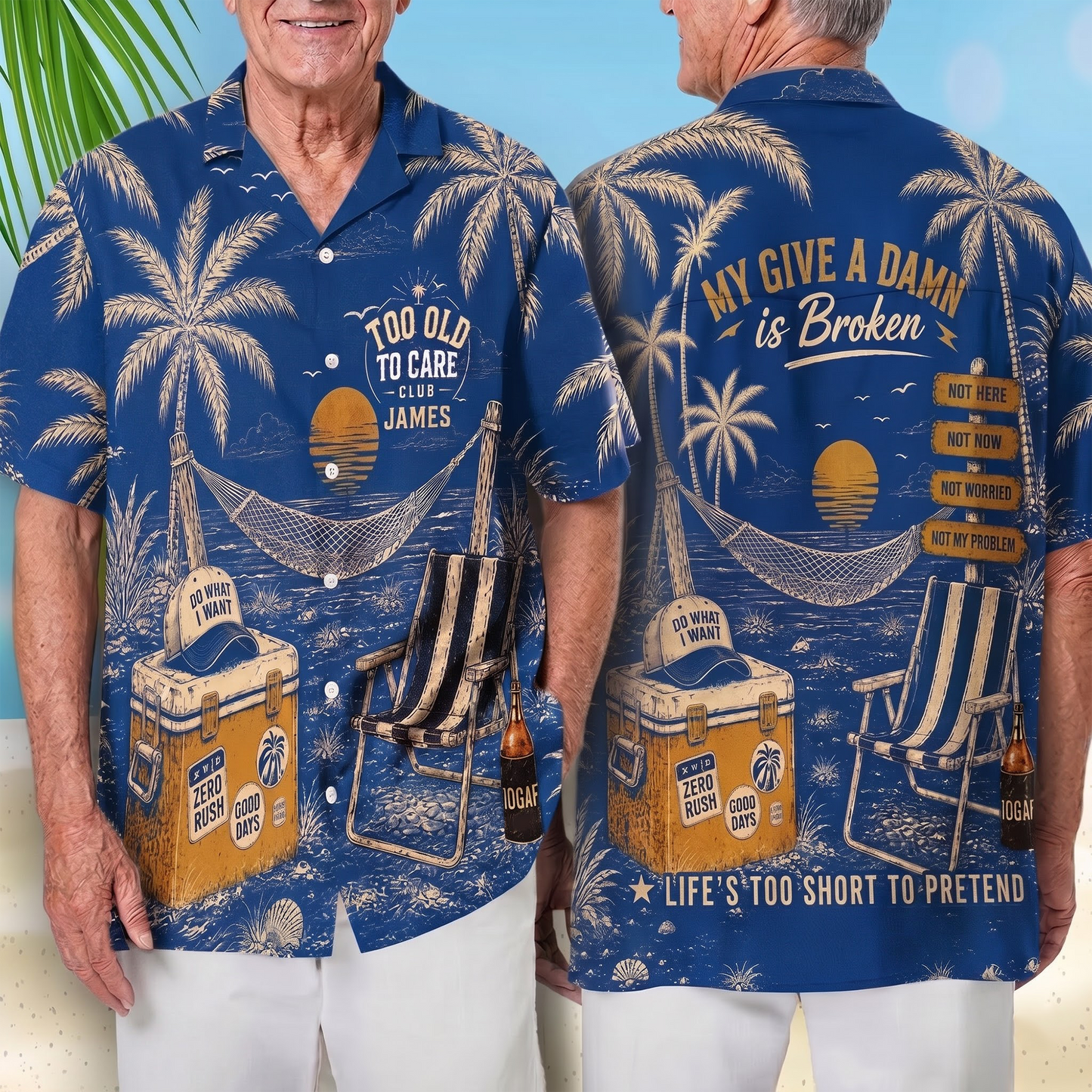 Not My Problem - Personalized Hawaiian Shirt