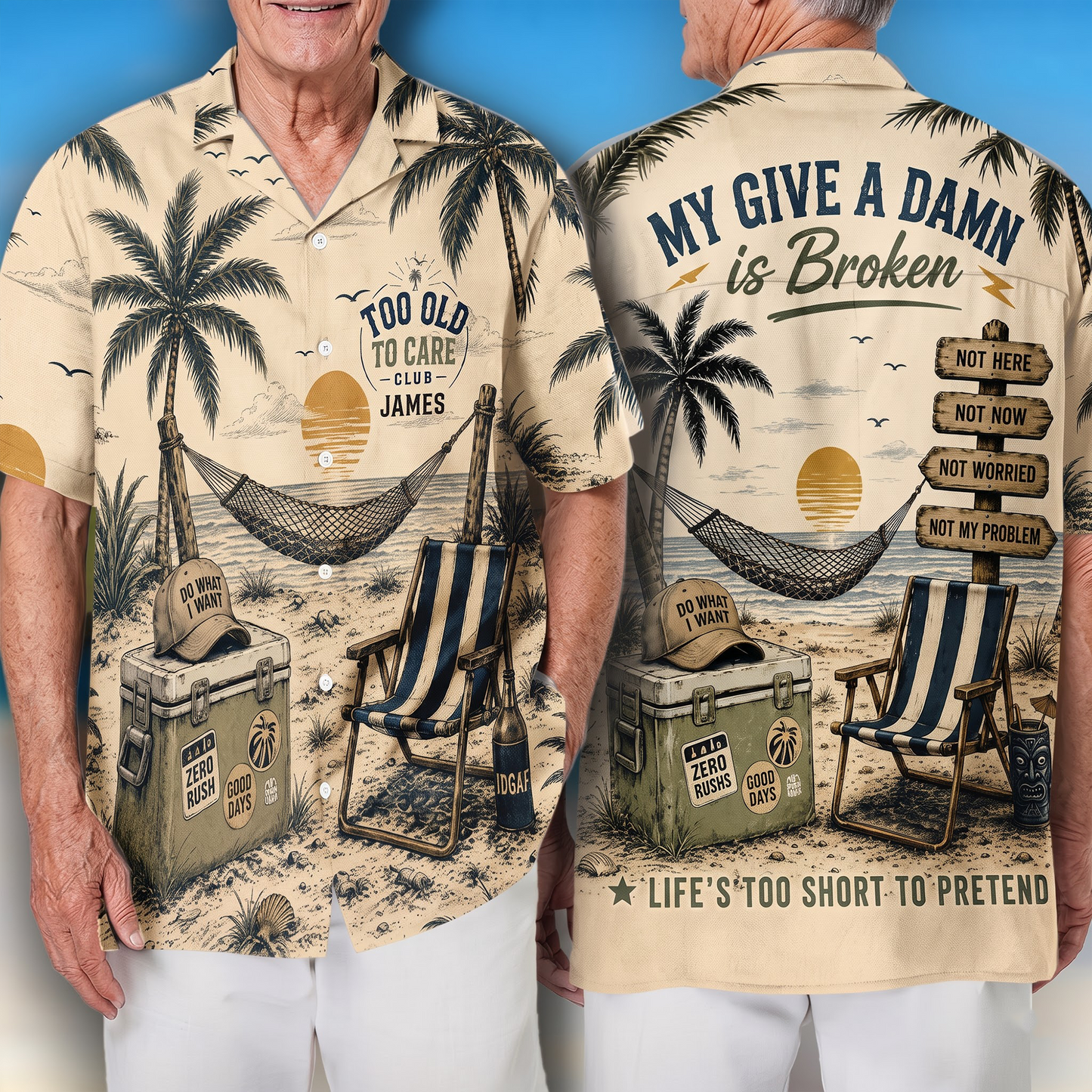 Not My Problem - Personalized Hawaiian Shirt