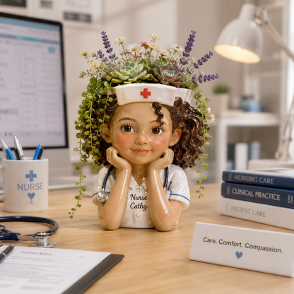Custom Any Photo - Personalized Nurse Acrylic Pot
