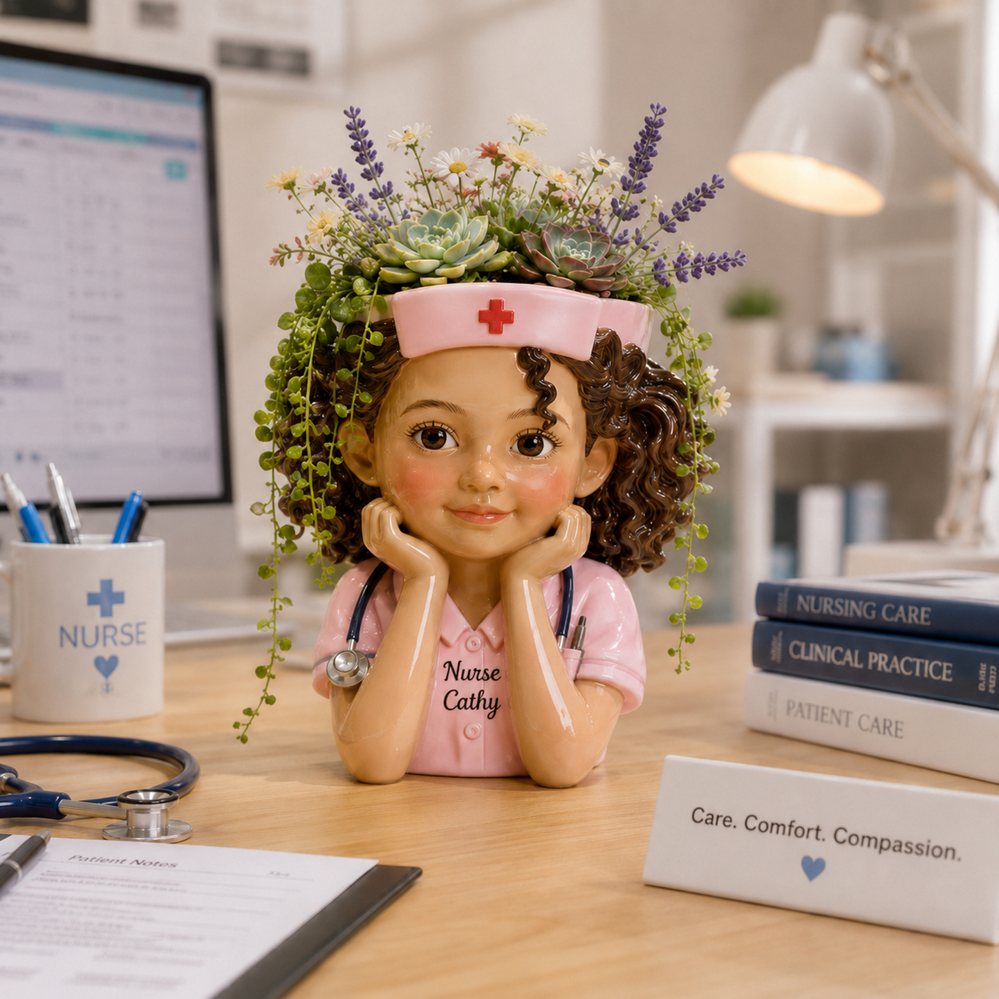 Custom Any Photo - Personalized Nurse Acrylic Pot