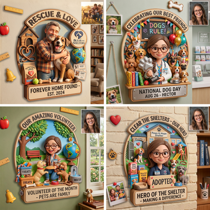 Personalized Rescue Hero Fridge Magnet With Custom Name - Thoughtful Gift For Animal Rescue Volunteers