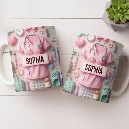 Heartfelt Gift for Dedicated Nurses, Custom Coffee Mug, Gift for Nurses and Healthcare Workers