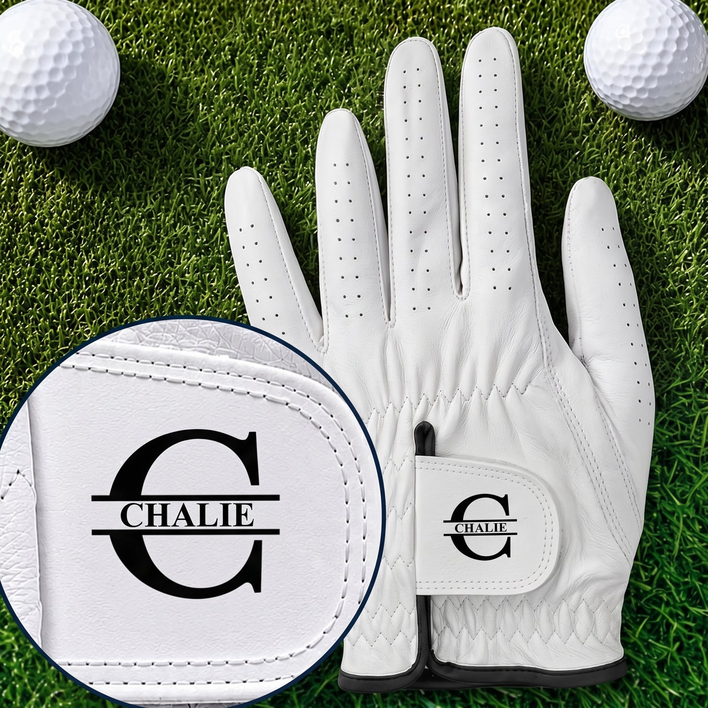 Life Is Full Of Choices Golf Monogram - Personalized Golf Glove