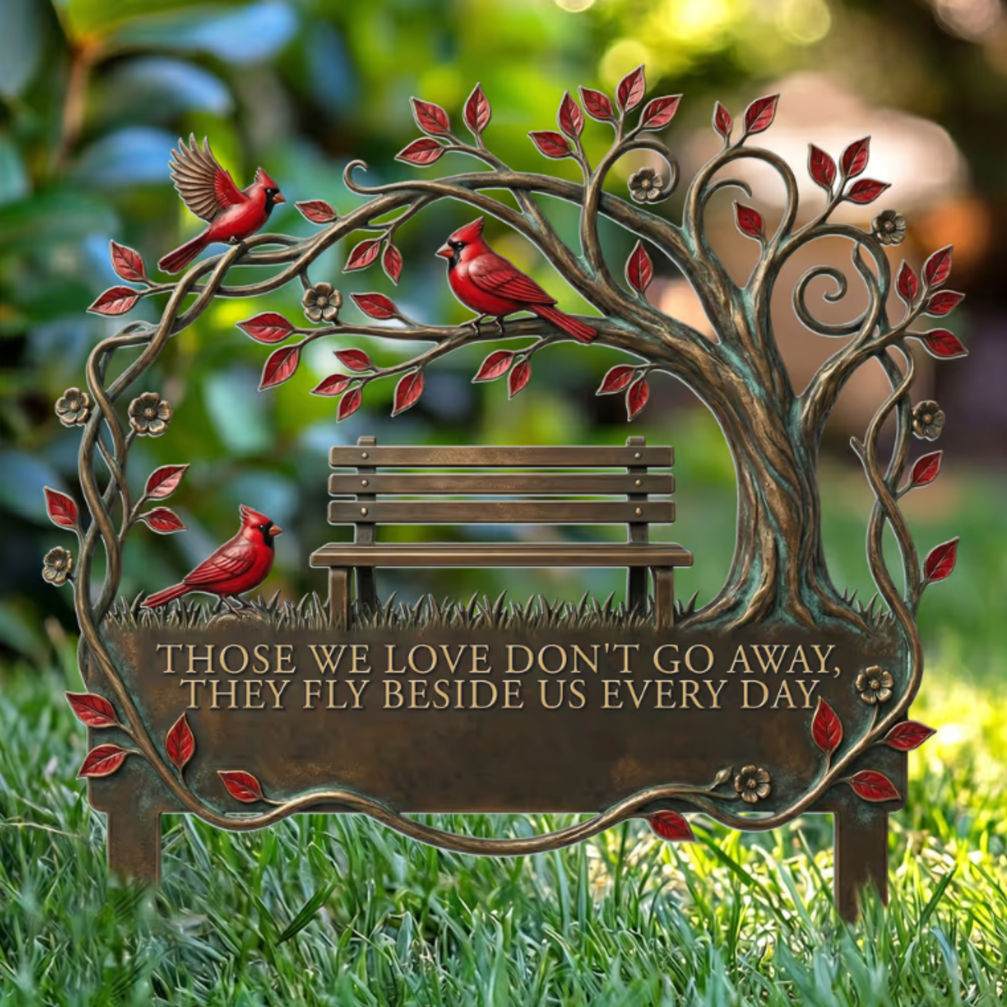 Memorial Stake Cardinal Remembrance Gift - Personalized Garden Stake