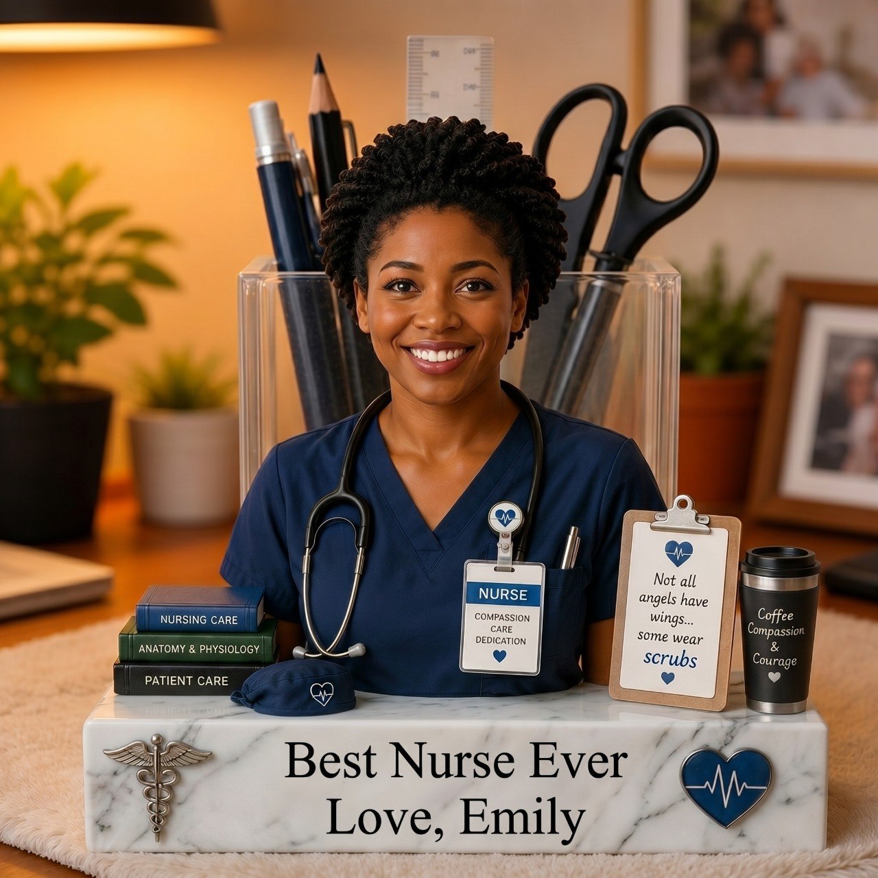 Personalized Best Nurse Ever Acrylic Pot – Custom Nurse Appreciation Gift