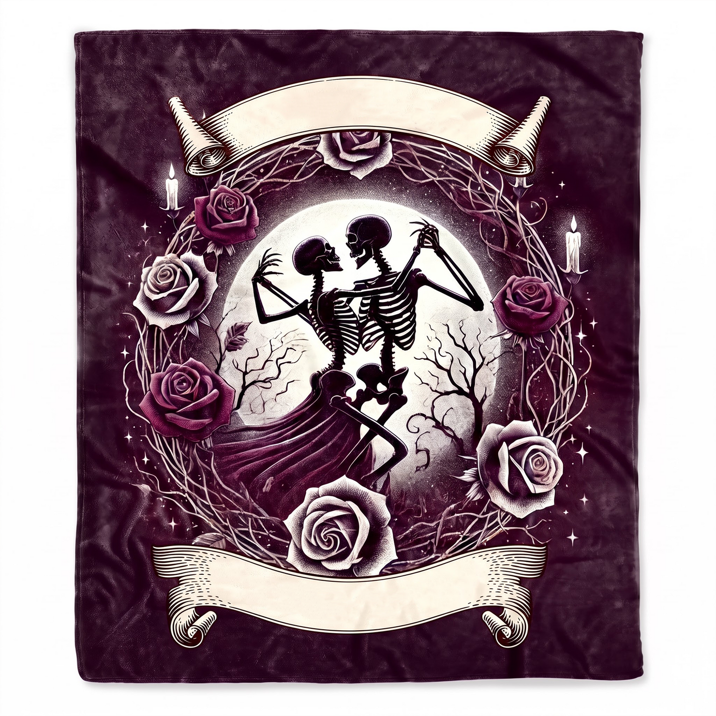 'Til Death Do Us Part' - Gothic Personalized Custom Blanket - Gift For Couples