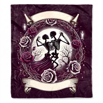 'Til Death Do Us Part' - Gothic Personalized Custom Blanket - Gift For Couples