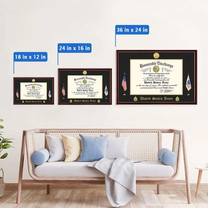 Custom Poster And Canvas Honorable Discharge Plaque. Military Award Available To All Military Branches Veteran Gift