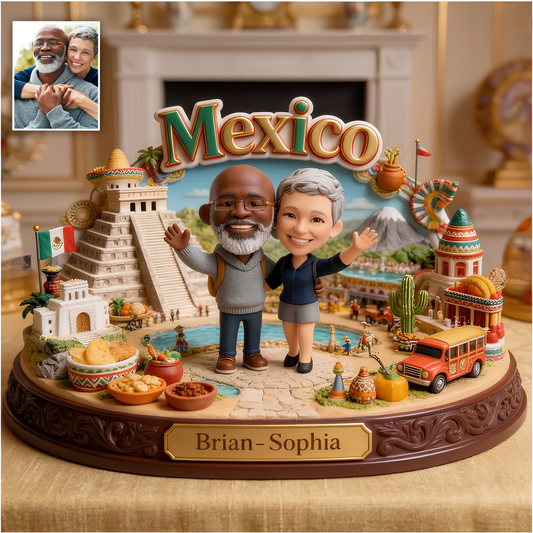 Our Travel Story - Any Photo, Any City - Personalized Travelling Custom Shaped Acrylic Plaque