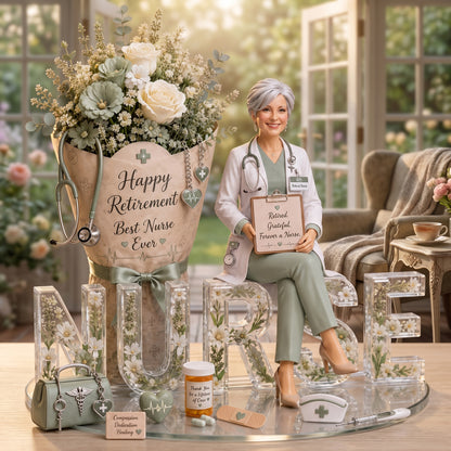 Happy Retirement Best Nurse Ever - Personalized Nurse Retirement Custom Shaped Acrylic Plaque