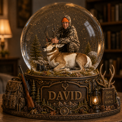 Personalized Hunting Photo Acrylic Plaque – Custom Hunter & Deer Keepsake Gift