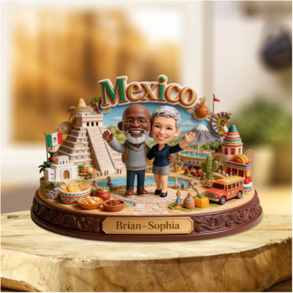 Our Travel Story - Any Photo, Any City - Personalized Travelling Custom Shaped Acrylic Plaque