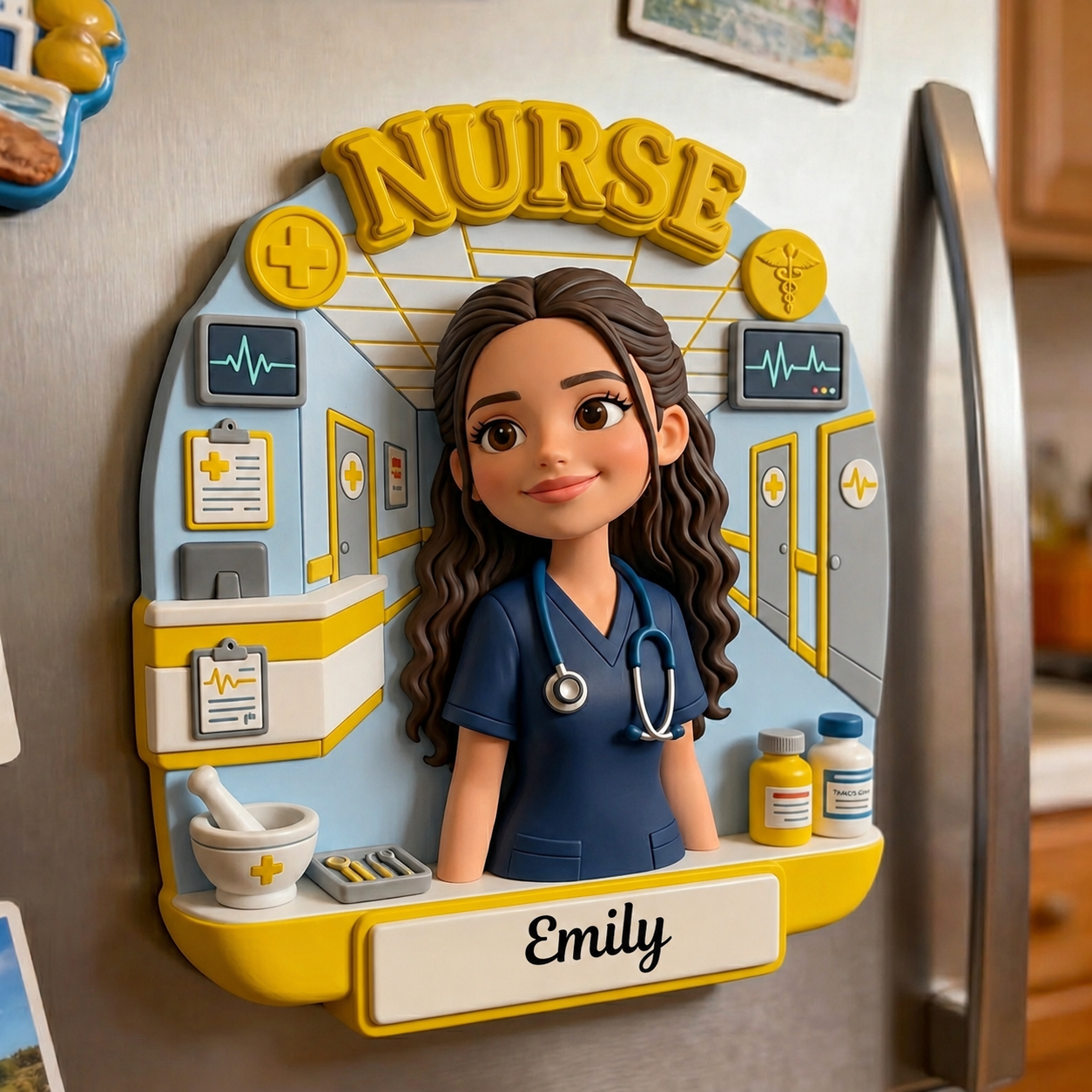 Personalized Nurse Fridge Magnet With Custom Name - Thoughtful Gift For Nurses