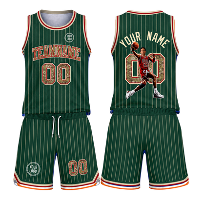 Custom Basketball Jersey & Shorts Set, Personalized Team Name Number Logo Uniform, Basketball Set Custom