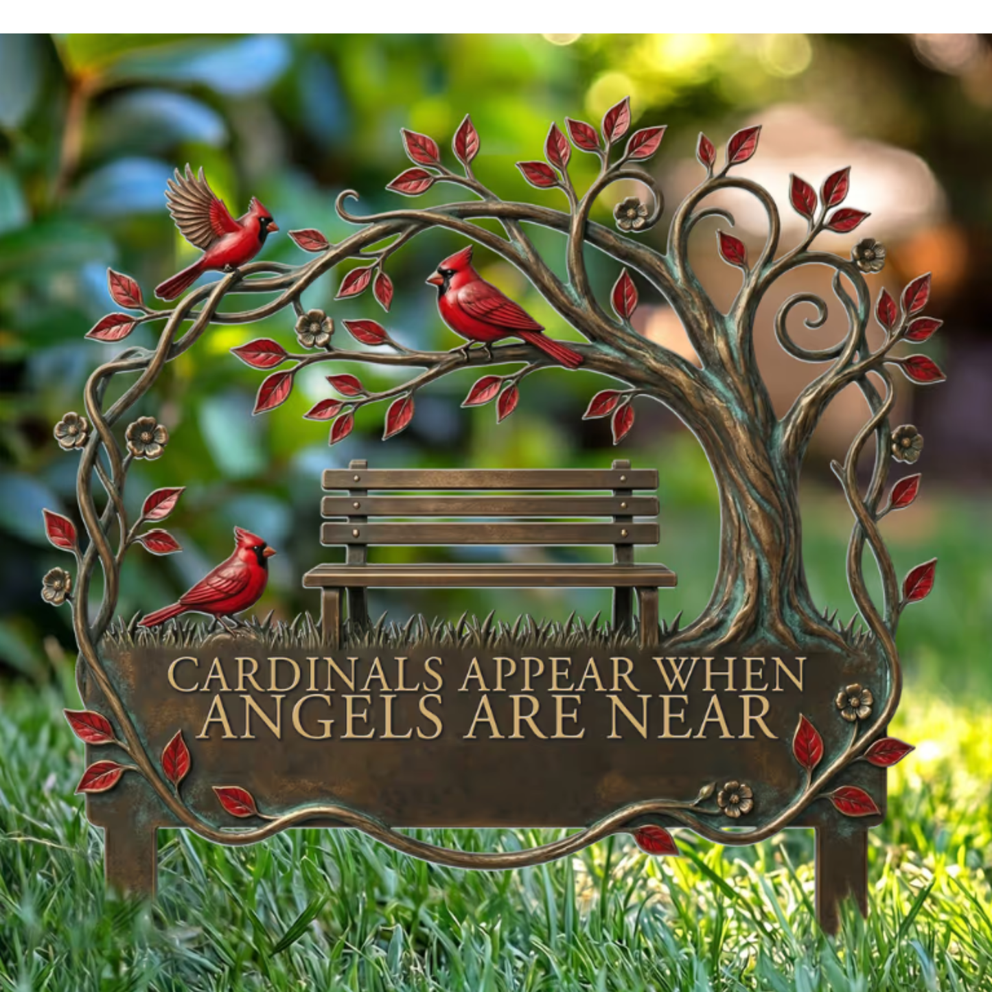 Memorial Stake Cardinal Remembrance Gift - Personalized Garden Stake