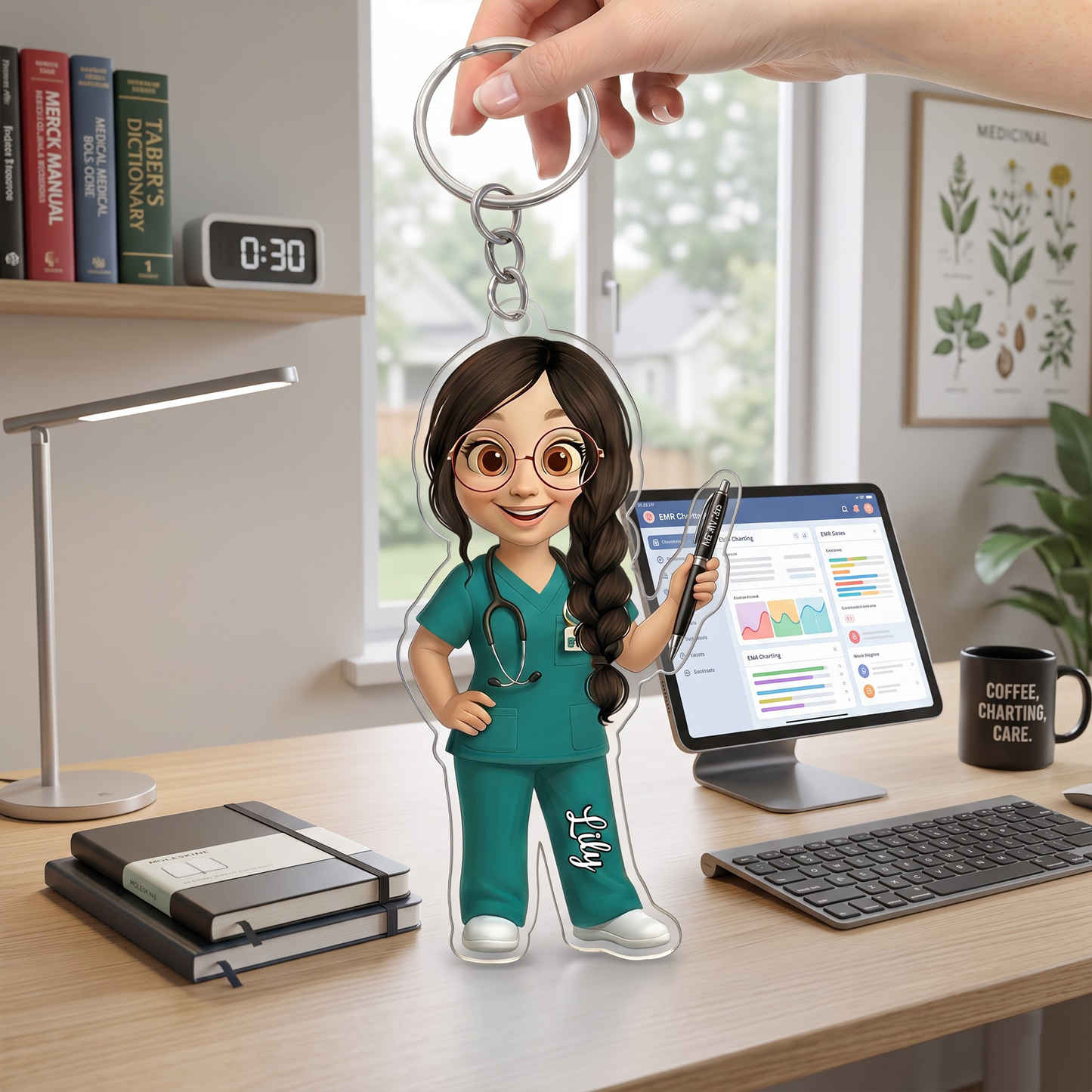 Personalized To My Favorite Nurse Acrylic Keychain – Custom Name Nurse Appreciation Gift