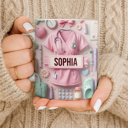 Heartfelt Gift for Dedicated Nurses, Custom Coffee Mug, Gift for Nurses and Healthcare Workers