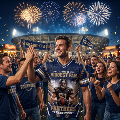 I Will Always Be Your Biggest Fan Personalized All Over Print Football Jersey For Football Mom Grandma Sport Family