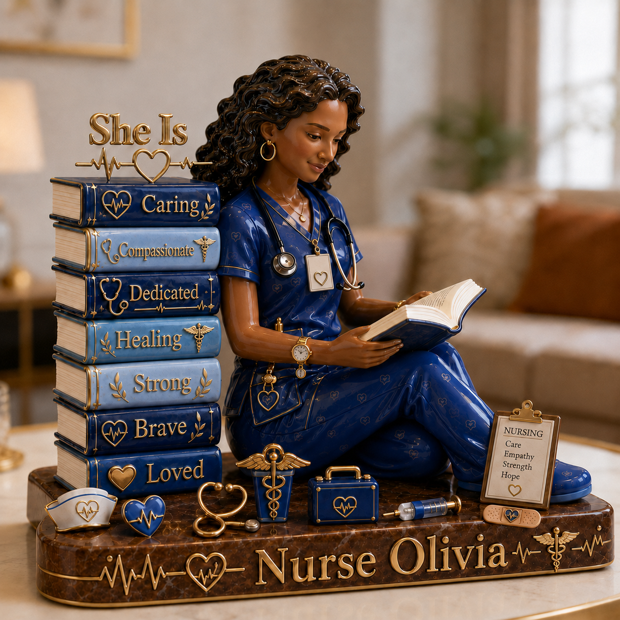 Personalized Nurse Acrylic Plaque – Custom Name Nurse Appreciation Gift, Inspirational Nursing Desk Decor