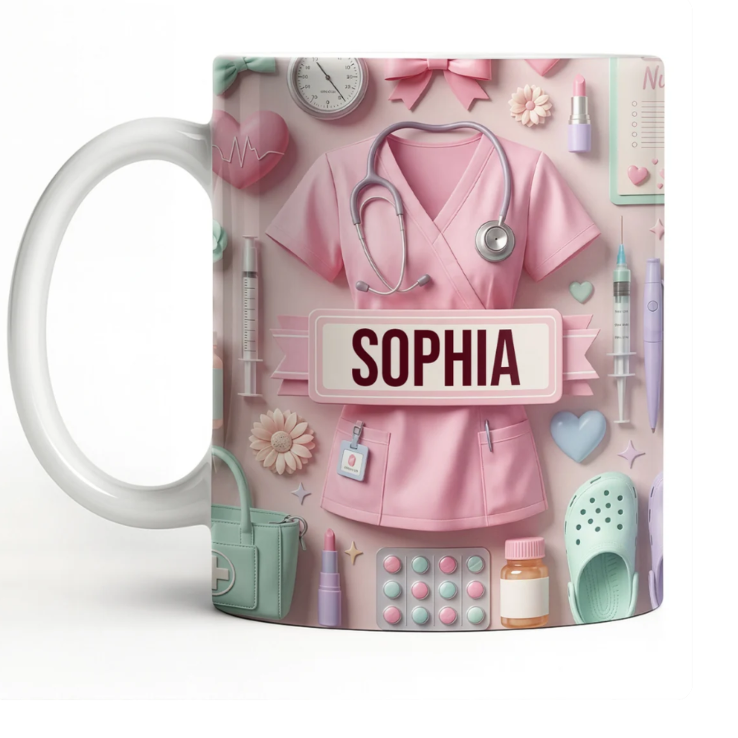 Heartfelt Gift for Dedicated Nurses, Custom Coffee Mug, Gift for Nurses and Healthcare Workers