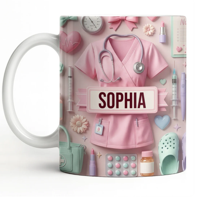 Heartfelt Gift for Dedicated Nurses, Custom Coffee Mug, Gift for Nurses and Healthcare Workers