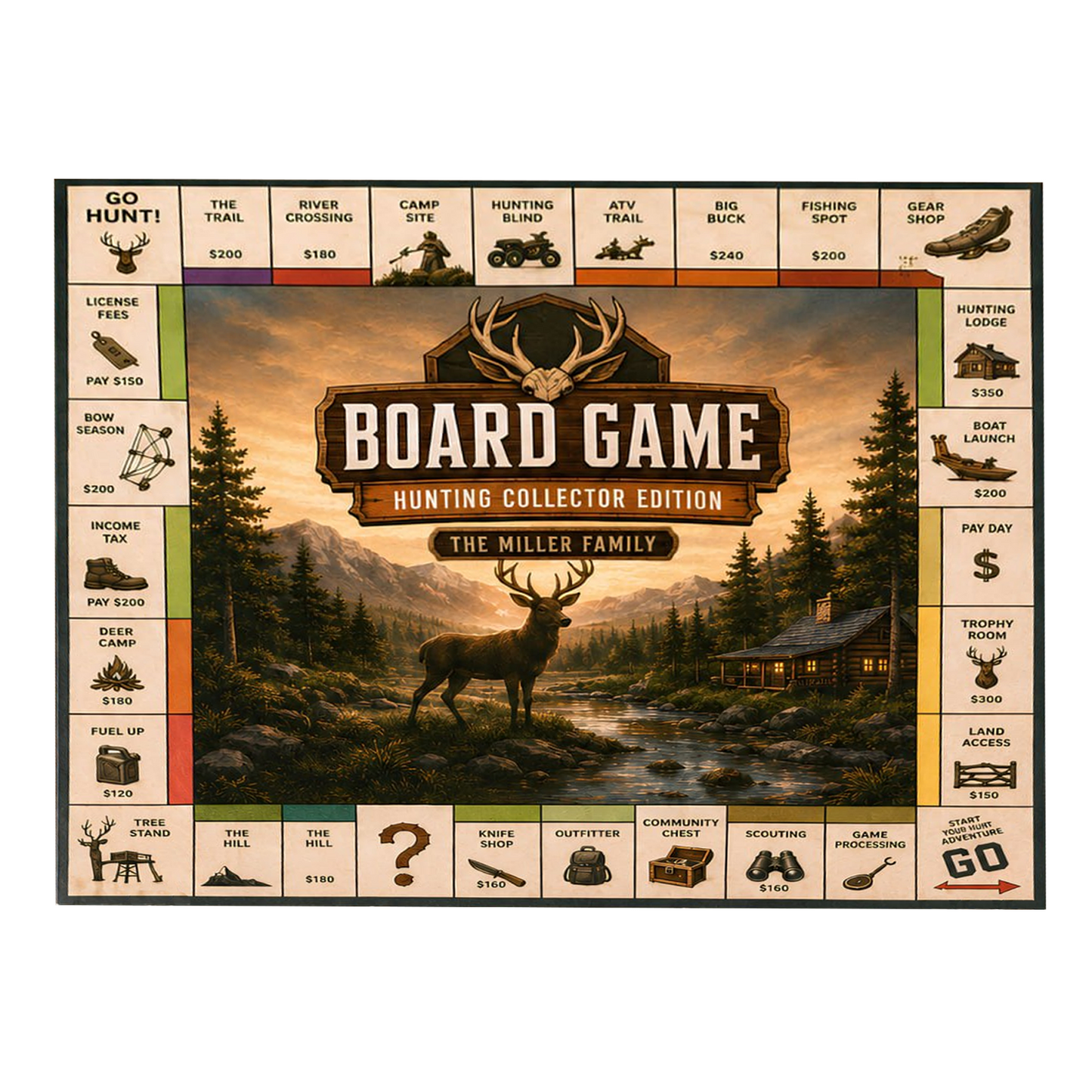 Premium Hunting Collector’s Edition Board Game – Outdoor Hunting Adventure Strategy Game for Hunters & Game Night