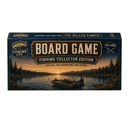 Premium Fishing Collector’s Edition Board Game – Fishing Adventure Strategy Game for Anglers, Families & Game Night