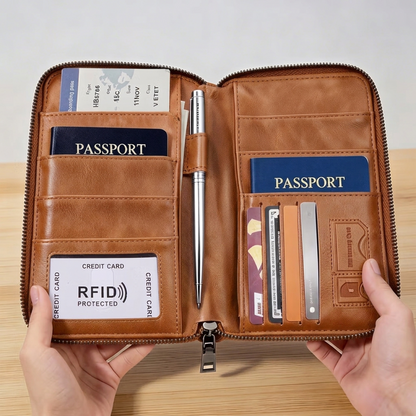 Personalized Flight Attendant Travel Wallet – Custom Name Passport & Document Organizer, Aviation-Themed Gift for Cabin Crew