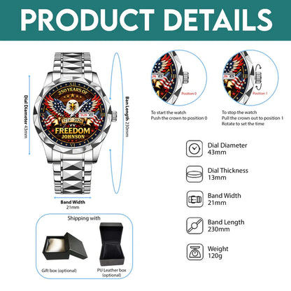 Personalized United State 250th Anniversary Alloy Luxury Quartz Watch