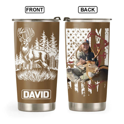 Personalized Hunting Tumbler Gifts for Hunter, Christmas Gifts for Husband, Dad, Father's Day