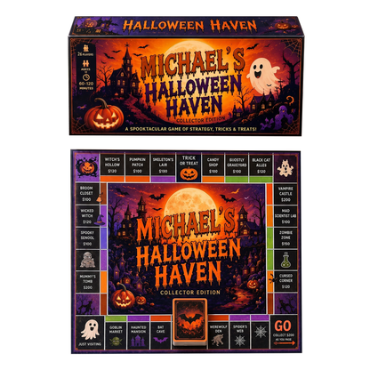 Premium Halloween Collector’s Edition Board Game, Spooky Haunted Haven Strategy Game, Family Board Game for Halloween Party & Game Night