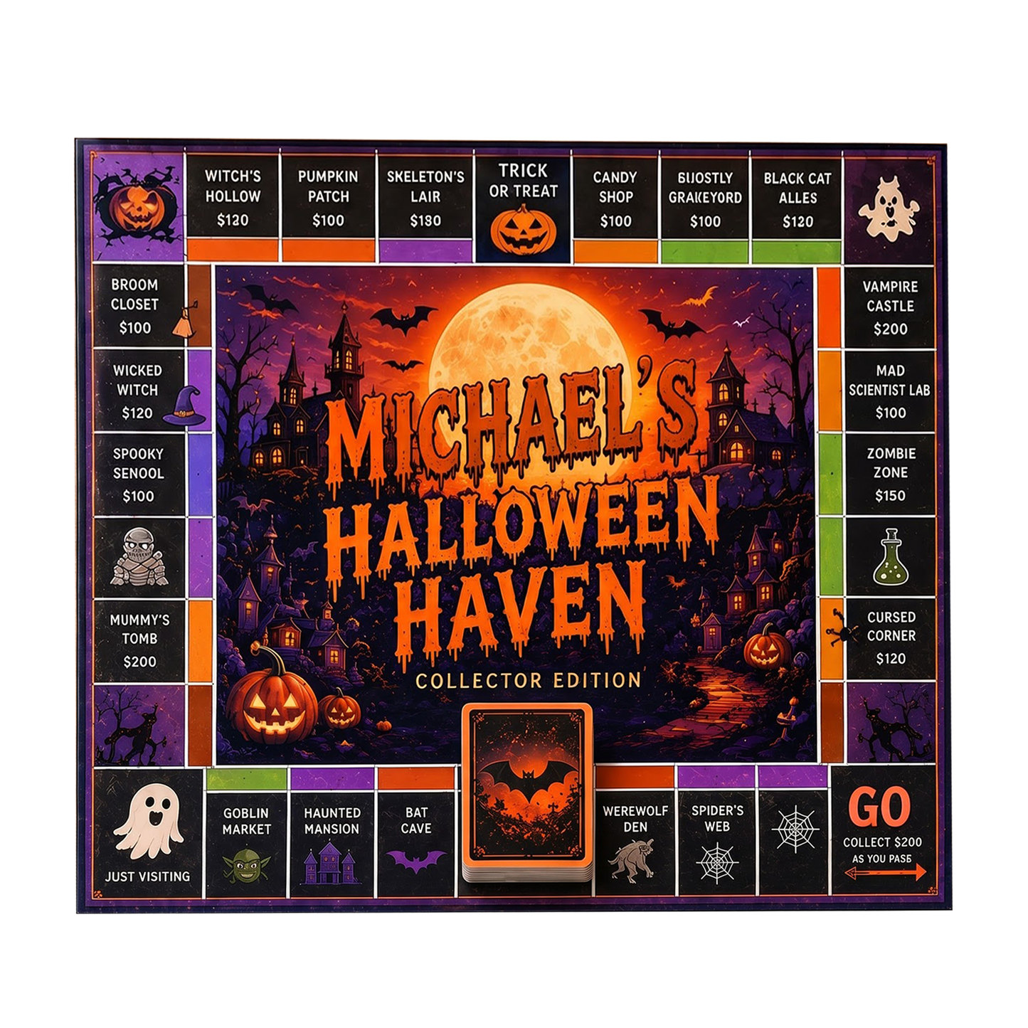 Premium Halloween Collector’s Edition Board Game, Spooky Haunted Haven Strategy Game, Family Board Game for Halloween Party & Game Night