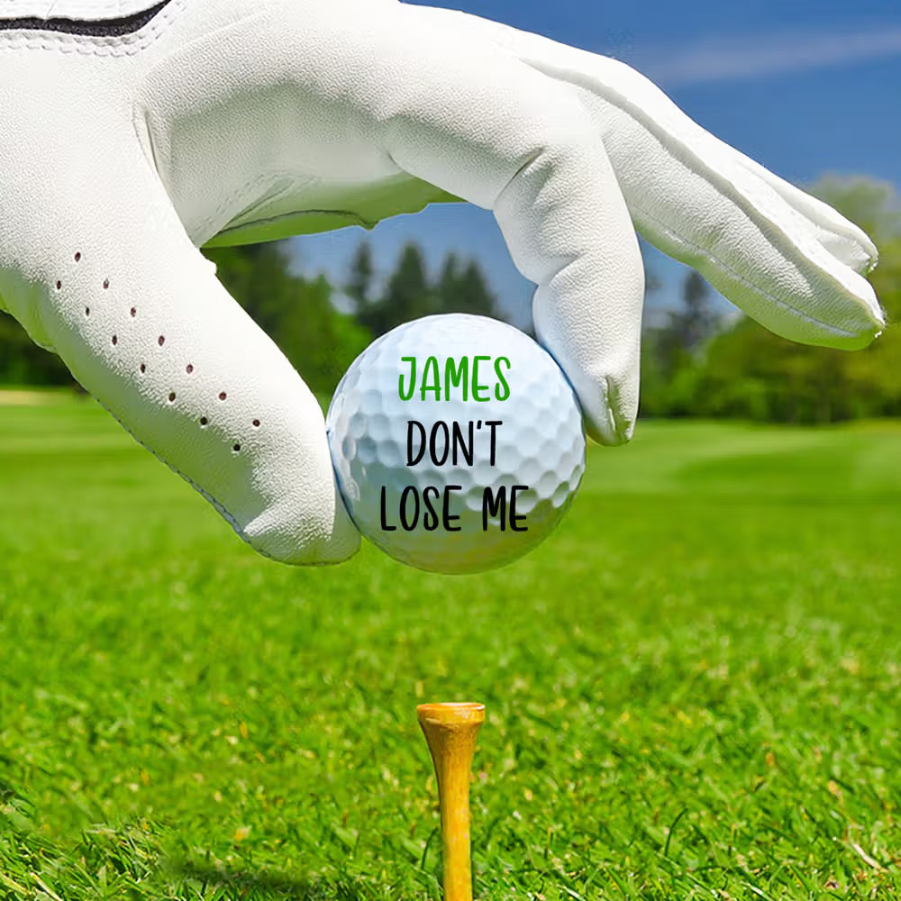 Personalised Funny Face Photo Golf Ball with Text Golfer Accessories Training Competition Birthday Gift for Golf Player