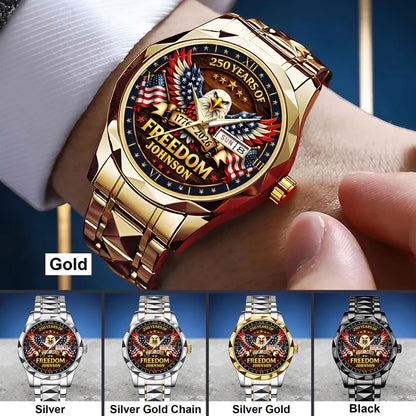 Personalized United State 250th Anniversary Alloy Luxury Quartz Watch